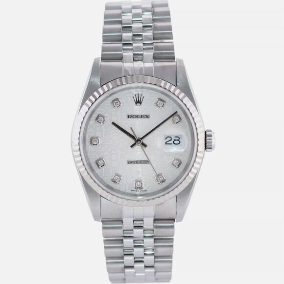 MINT Rolex Diamond Dial Datejust Ladies Midsize Watch main image 6